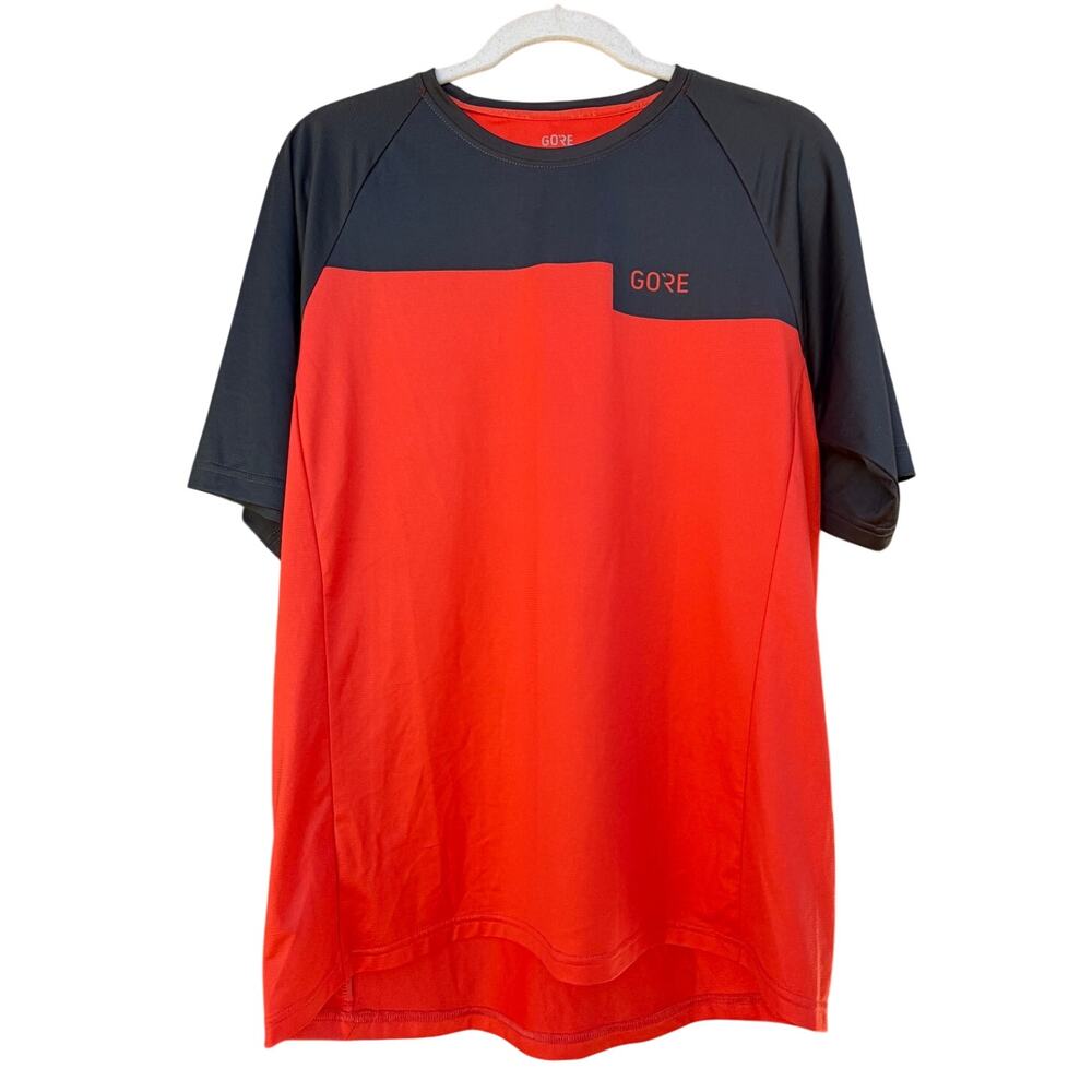 Gore Wear Men's Trail Short Sleeve Shirt Tee Orange Active Wear Size Medium